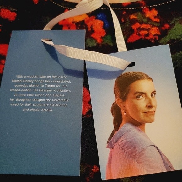 Rachel Comey Target Dark Moody Floral Print Puff Sleeve Midi Long Sleeve Dress - Picture 7 of 10